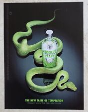 Absolut Pears Vodka - The Taste of New Temptation Green Snake Advertisement AD picture