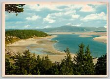 Oregon SCENIC NETARTS BAY With Cape Lookout in Background - Posted 1982 POSTCARD picture