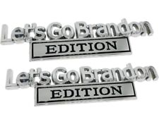 2pcs Let's Go Brandon Edition Emblems Car Badge Fender ​Decal Trunk Chrome picture