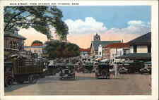 Hyannis Mass MA Main Street Truck Cape Cod Scene Vintage Postcard picture