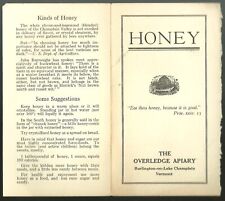 Burlington Vermont Honey Advertising Brochure The Overledge Apiary date unknown picture