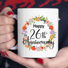 26 Year anniversary gifts for her MUG Coffee 26th happy birthday gif For Women picture