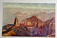 Grand Canyon Views Oil Painting L.H. Dude Larsen Vintage Postcard Unposted picture