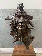 🔥Fine Important Southwest Native American Indian Bronze Sculpture, Lincoln Fox picture