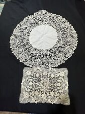 Vintage Crocheted Dollies Very Intricate  Filigree Style 14x10 & 24” picture