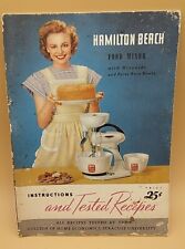 1948 Hamilton Beach Food Mixer Instructions Recipe Manual Vintage picture