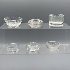 Antique Round Salt Cellars Clear Lot Of 6 HJ 3364 2506 2515 2588 picture