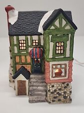 Vtg 1995 Dickens Collectables Towne Series Lighted Porcelain House Cottage- Box picture