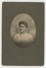 Antique c1900s Cabinet Card Beautiful Young Woman With Necklace Allentown, PA picture