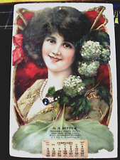 Stunning Large 1911 Die Cut Ad Calendar 