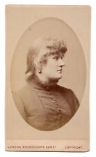 ANTIQUE CDV CIRCA 1880s GORGEOUS YOUNG LADY IN FANCY DRESS LONDON ENGLAND picture