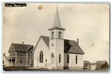 1912 View Of Church Frost Minnesota MN RPPC Photo Posted Antique Postcard picture