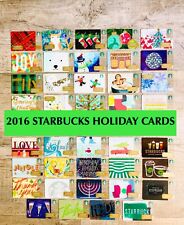 2016 STARBUCKS HOLIDAY GIFT CARD NEW-Choose One or More picture