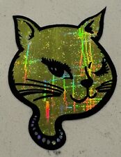 Vtg NOS Prism Sparkle Sticker Winking Cat Retro Kodak 1990s  picture