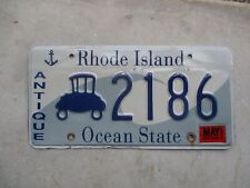 Rhode Island 2002 Antique Auto  license plate #  2186 picture