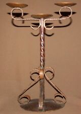 Vintage hand made wrought copper candelabra candlestick picture