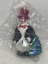 NWT Christopher Radko Ornament Snowman in Tuxedo and Top Hat  picture
