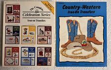 2 1982 Iron-On Transfers Books Complete Celebration Series & Country Western VTG picture