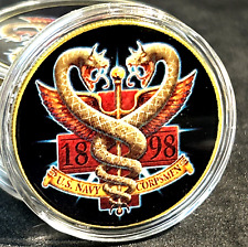 US Navy Corpsman Double Snakes 1898 Challenge Coin picture
