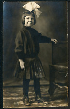 RPPC c. 1913 Studio Portrait Children Girl 