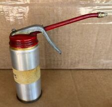 Vintage Golden Rod Red Top Finger Pump Oiler Can - Made In USA picture
