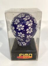 Vintage Fimo Lightbulb Groovy Purple White Flowers HTF     EB20 picture