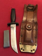 FURY VINTAGE 1980’S 11330 TACTICAL KNIFE & JET PILOT SHEATH & STONE picture