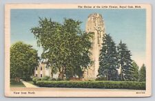 View from North Shrine of Little Flower Royal Oak Mi Linen Postcard No 4915 picture
