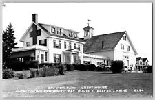 postcard RPPC Real Photo Bay View Farm Guest House Belfast Maine B3 picture