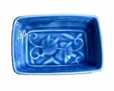 Vintage Siam Celadon Wood Ash Glaze Handmade Thailand Soap Dish Blue CRAZING picture