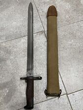 M1905 SPRINGFIELD SA 1912 BAYONET with CANVAS SCABBARD Flaming bomb picture