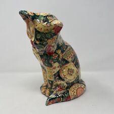 Vintage Porcelain Patchworks from Joan Baker Designs Floral Decorated Cat picture