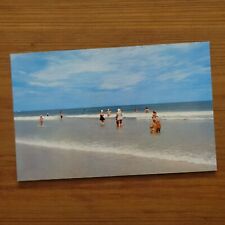 PAWLEYS ISLAND SOUTH CAROLINA POSTCARD Swimmers Wading in the Surf Beach Ocean picture