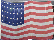 EPIC RARE Antique 1861-63 Civil War Era 34 Star Hand Sewn American US Flag 16’ picture