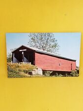 Roberts Oldest Covered Bridge near Eaton Ohio Preble County Postcard #190 picture