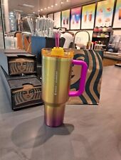 Starbucks x Stanley Summer 2024 Collab 40 oz Tumbler Gradient Gold and Pink picture