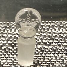 Vintage TS 9 Pyrex Penny Head Apothecary Lab Medical Glass Jar Bottle Stopper picture
