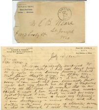 1902 Lawton Oklahoma Territory J L Wiggins mining activity letter picture