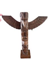 Vintage Totem Pole Kiana of Alaska Wood Like Resin 18.5” Tall Mid Mod Tiki READ picture