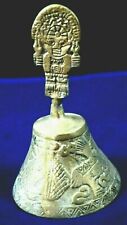 Peruvian Ceremonial Andean Bell carved bronze - idol Tumi desing picture