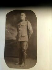WWI  -  Original Soldier - Patch on shoulder & medals Photo - Look picture