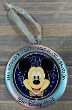 Walt Disney World 50th Anniversary Mickey Mouse Metal Spin Ornament New picture