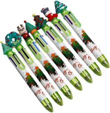 1PC Green 6-in-1 Multicolor Ballpoint Pen Christmas Santa Claus Christmas Tre... picture