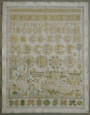 DATED 1797 ANTIQUE DUTCH FRISIAN SILK LINEN CROSS STITCH NEEDLEWORK SAMPLER picture