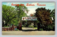 Salina KS-Kansas, St. Johns Military School, Episcopal School Vintage Postcard picture