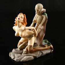 Women Ghost Sex Skeleton Skull Halloween Statue Resin Decor Sculpture Funny Gift picture