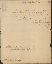 KING LOUIS PHILIPPE (FRANCE) - MANUSCRIPT LETTER SIGNED 07/14/1821 picture