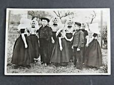 1944 WWII Postcard RPPC Zeeland Catholic Children Dressed A7110 picture