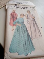 Vintage 1952 Advance Pattern #5981 Sz 16 Bust 34 Duster/Housecoat picture