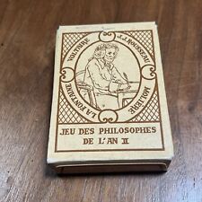 Vintage French Playing Cards Jeu Des Philosophes De L’an II Dusserre New Cards picture